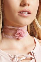 Forever21 Lace And Floral Choker Set