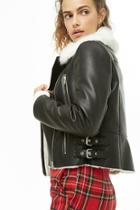 Forever21 Fur-lined Faux Leather Jacket