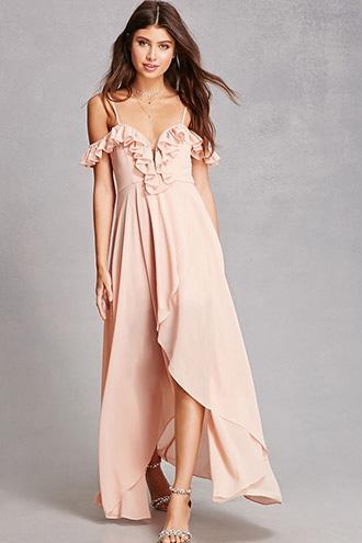Forever21 Ruffled Chiffon High-low Dress