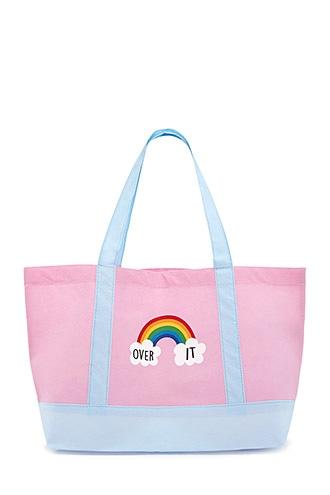Forever21 Over It Graphic Eco Tote Bag
