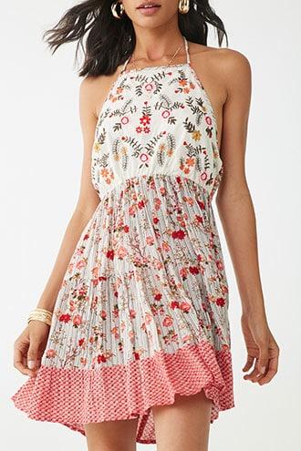 Forever21 R By Raga Floral Print Mini Dress