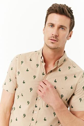 Forever21 Just Threads Cacti Print Shirt