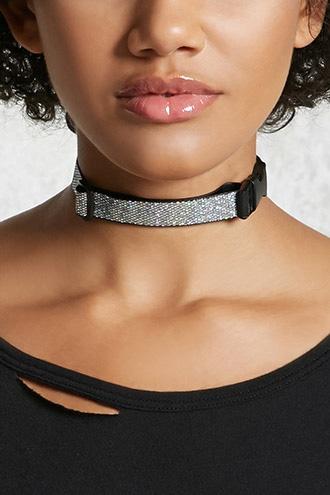 Forever21 Iridescent Push-lock Choker