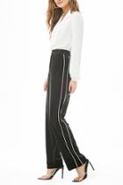 Forever21 Faux Suede Piped-trim Trousers