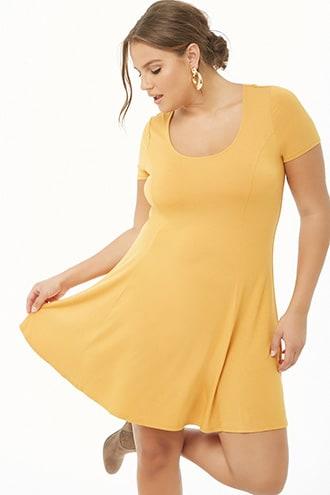 Forever21 Plus Size Scoop Neck Skater Dress
