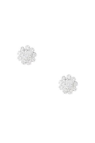 Forever21 Silver & Clear Rhinestone Studs
