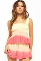 Forever21 Ombre Ruffled Smocked Top