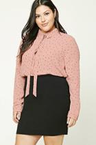 Forever21 Plus Women's  Plus Size Polka Dot Shirt