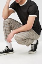 Forever21 Striped Plaid Toggle Drawstring Pants