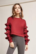 Forever21 Ruffle High-low Pullover