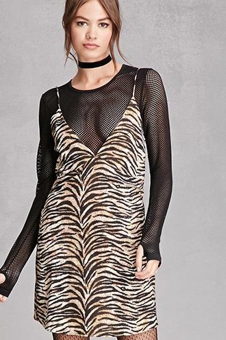 Forever21 Women's  Motel Animal Graphic Mini Dress