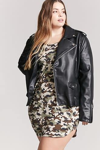 Forever21 Plus Size Camo Bodycon Mini Dress