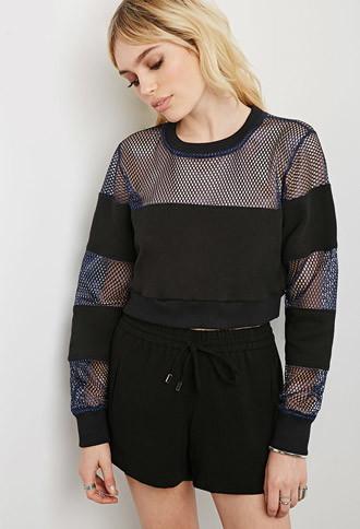 Forever21 Women's  This Is A Love Song Ciara Sweater (navy/black)