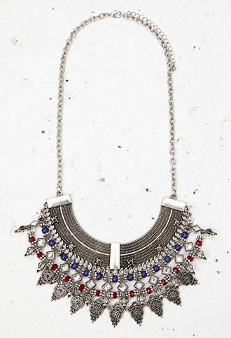Forever21 Beaded Filigree Statement Necklace