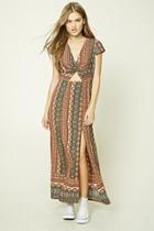 Forever21 Abstract M-slit Maxi Dress