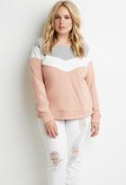 Forever21 Plus Colorblocked French Terry Sweatshirt