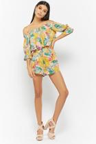 Forever21 Tropical Print Top & Shorts Set