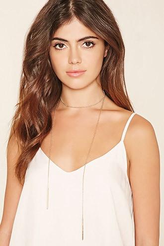 Forever21 Matchstick Pendant Wrap Choker