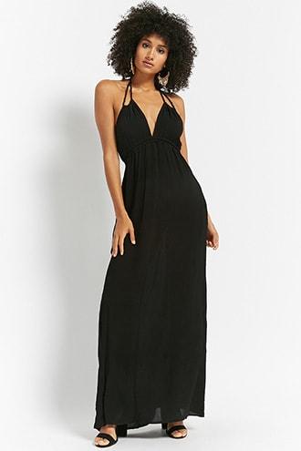 Forever21 Plunging Gauze Maxi Dress