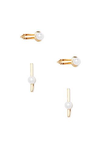 Forever21 Faux Pearl Earring Set