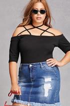 Forever21 Pink Clove Strappy Shoulder Top