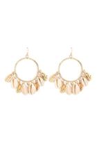 Forever21 Cowrie Shell Hoop Earrings
