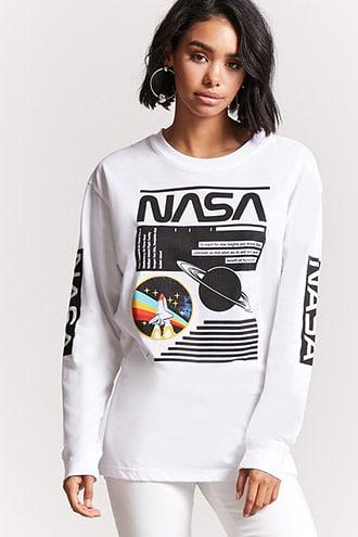 Forever21 Nasa Graphic Long-sleeve Tee