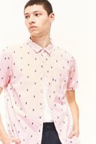 Forever21 Pineapple Print Pinstriped Shirt