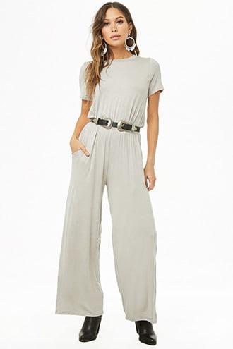 Forever21 Keyhole Wide-leg Jumpsuit