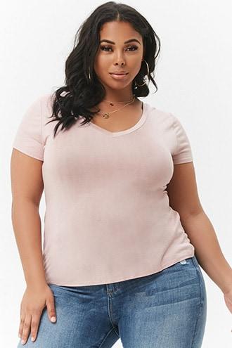 Forever21 Plus Size Oil Wash Slub Knit Cutout Top