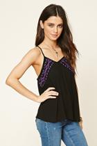 Forever21 Women's  Geo Embroidered Cami