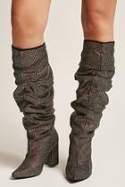Forever21 Faux Crystal Over-the-knee Boots