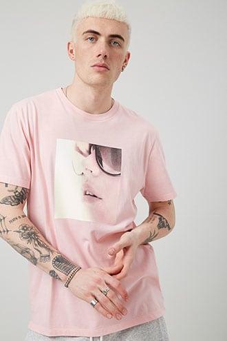 Forever21 Face Photo Graphic Tee