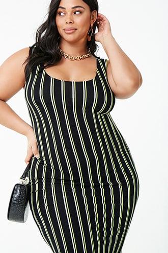 Forever21 Plus Size Striped Print Dress