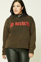 Forever21 Plus Size No Regrets Hoodie