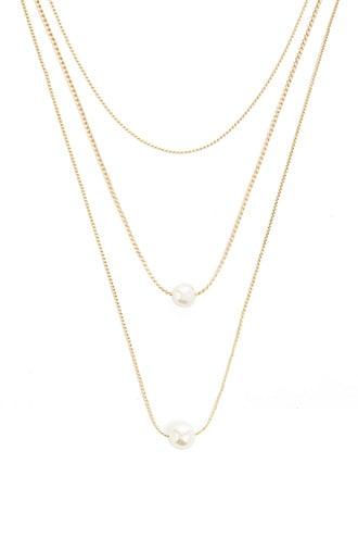Forever21 Faux Pearl Chain Necklace Set