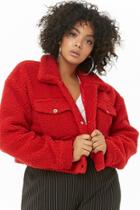 Forever21 Plus Size Faux Shearling Cropped Jacket