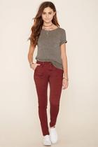 Forever21 Women's  Rust Mid-rise Skinny Jeans