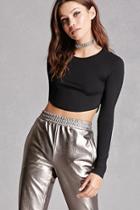 Forever21 Heathered Knit Crop Top