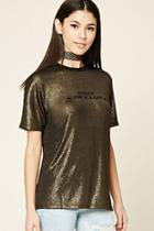 Forever21 Glitter Knit Zurich Graphic Tee