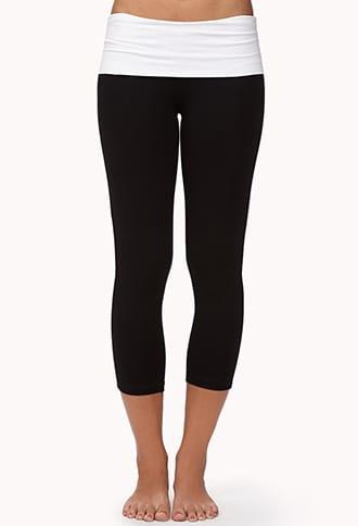 Forever21 Active Foldover Yoga Capri Leggings