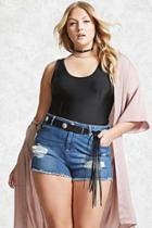 Forever21 Plus Size Distressed Cutoffs