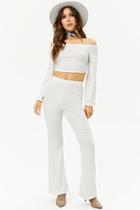 Forever21 Bell-sleeve Crop Top & Flare Pants Set