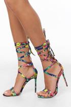 Forever21 Tropical Print Stiletto Heels