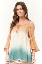 Forever21 Ombre Open-shoulder Top