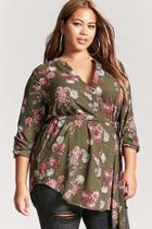 Forever21 Plus Size Floral Print Shirt