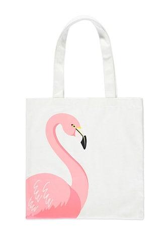 Forever21 Flamingo Graphic Tote Bag
