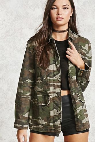 Forever21 Tender Lovin Camo Print Jacket