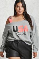 Forever21 Plus Size Usa Sports Top