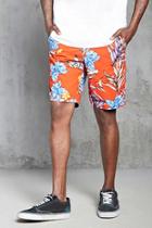 Forever21 Tropical Print Chino Shorts